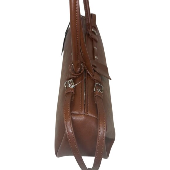 House of Harlow 1960 barrel shoulder bag in brown vegan leather (NWT) - Picture 2 of 4